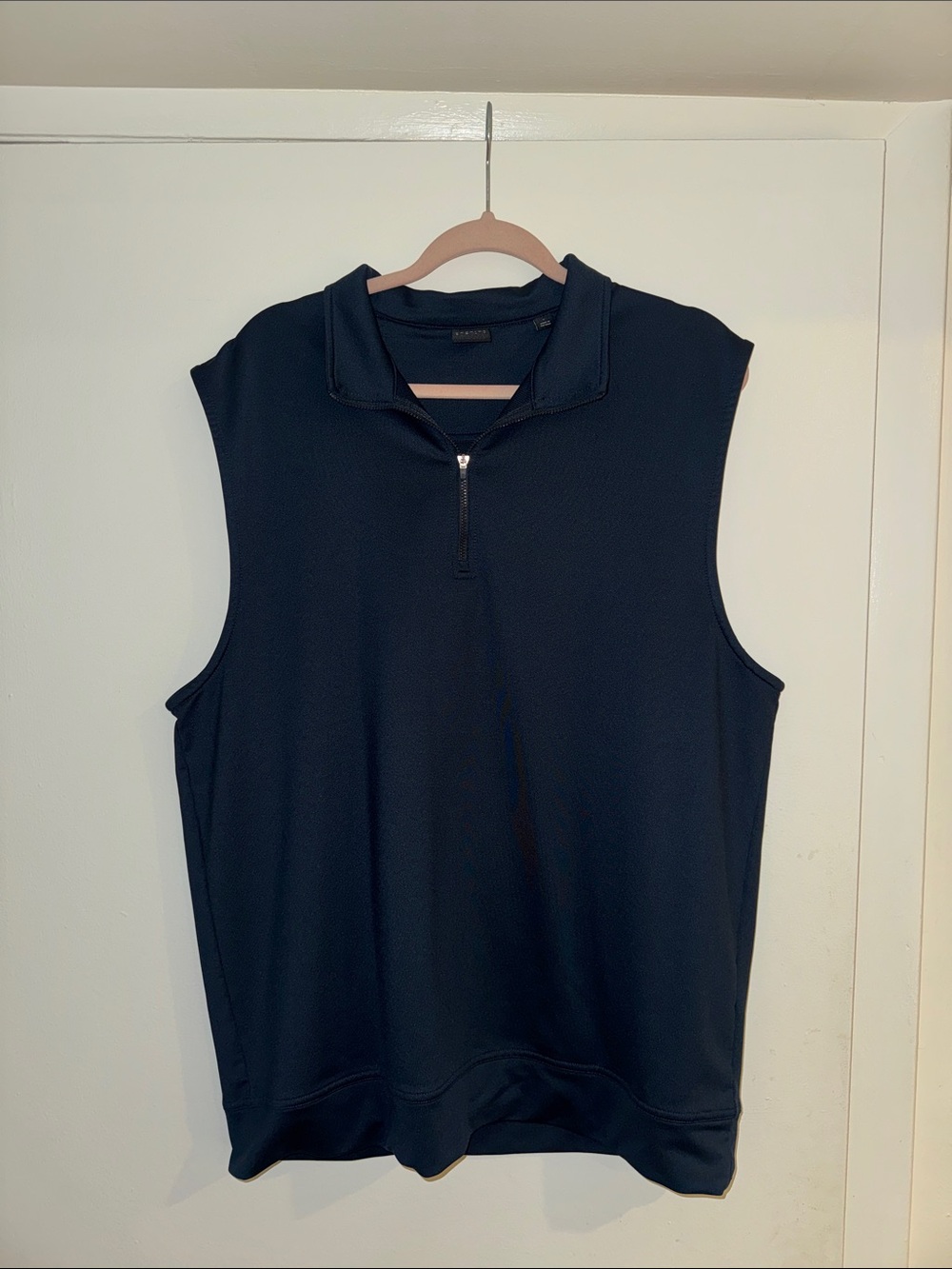 Men's Sleeveless Half-Zip Vest - Navy